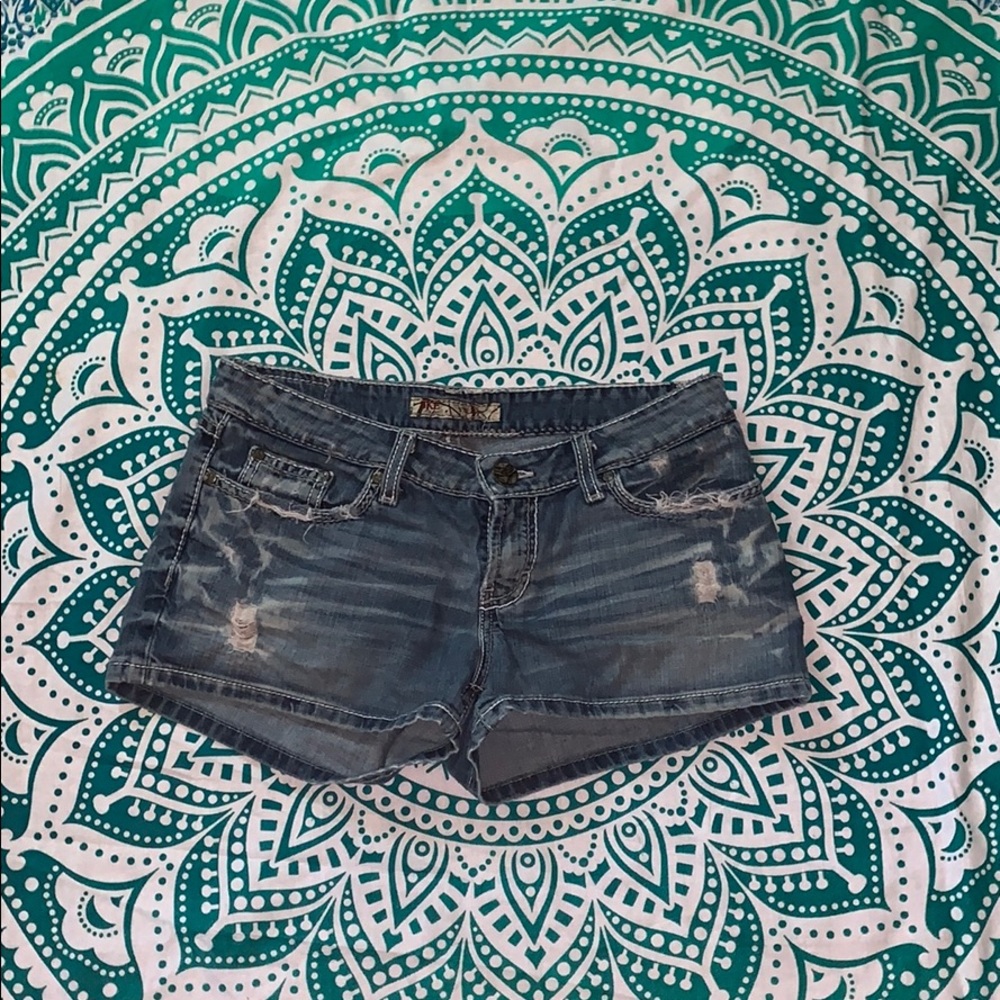 BKE Buckle Distressed Stella Jean Shorts